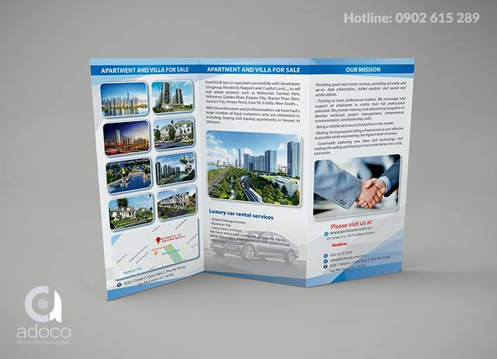 Mẫu thiết kế brochure bất động sản công ty Prohouse